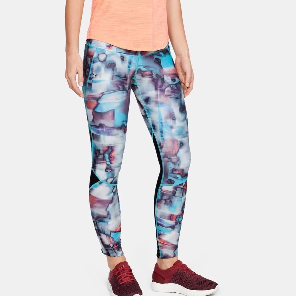 UNDER Armour Fly Fast Printed Tights size small. Compression, heat gear.